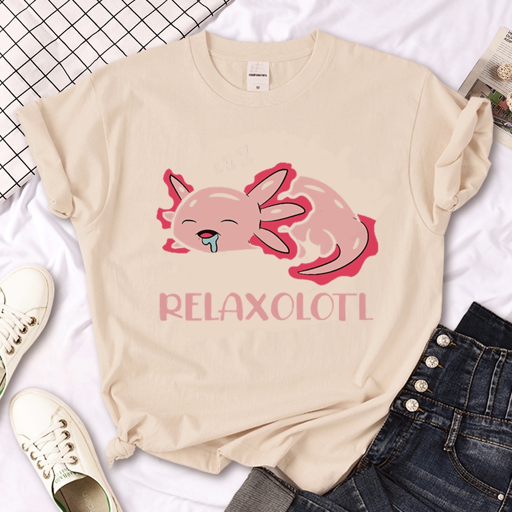 Polera rosa con ajolote